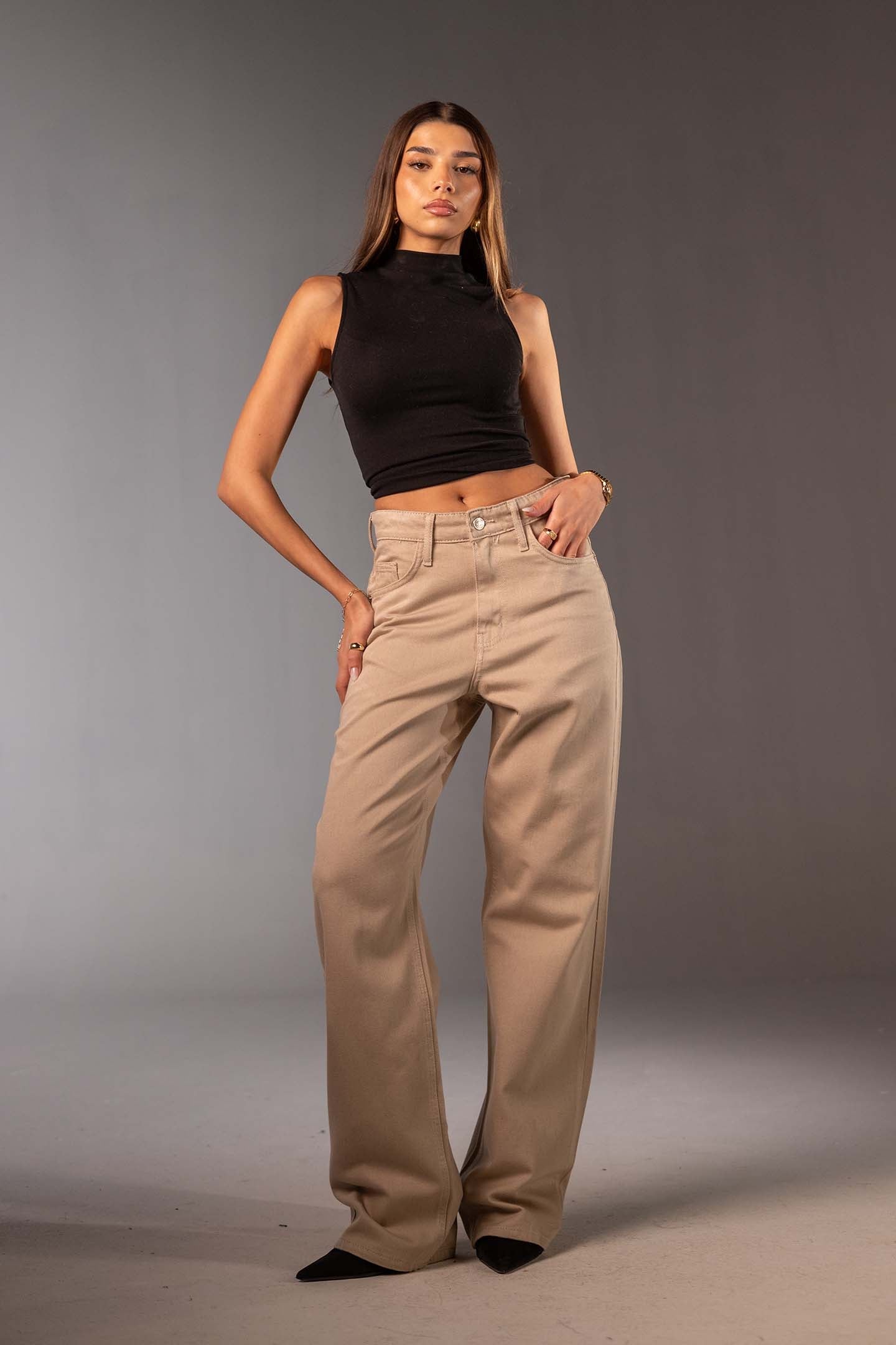 جينز دينم بيج بقَصّة واسعة