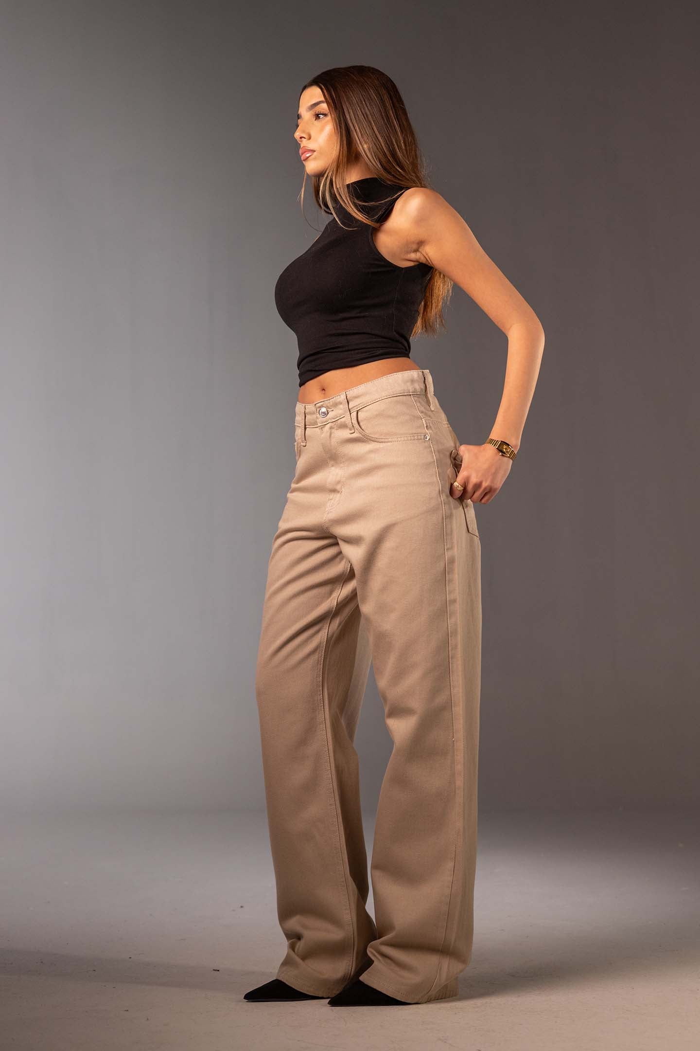 جينز دينم بيج بقَصّة واسعة