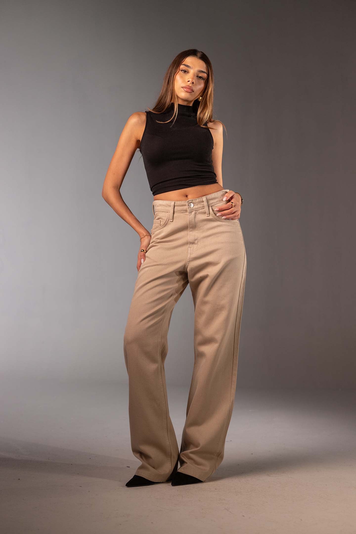 جينز دينم بيج بقَصّة واسعة