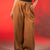 Camel Corduroy Wide-Leg Pants