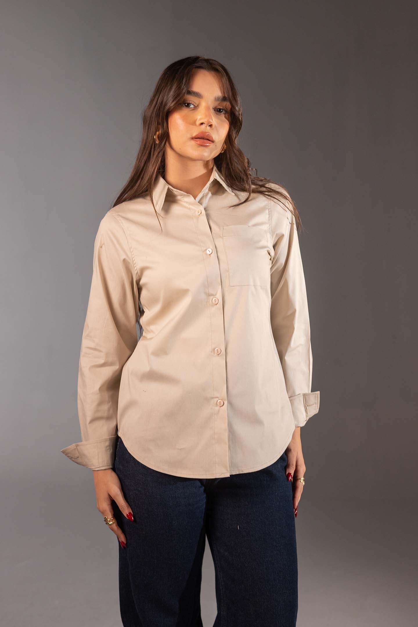 قميص قطن بيج بقَصّة قياسية