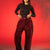 Burgundy Oversized Velvet Lounge Pants