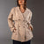 Beige Short Double-Breasted Trench Coat