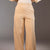 Beige High-Waist Wide Leg Jogger Pants