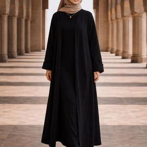 Black Long Wool Winter Cardigan