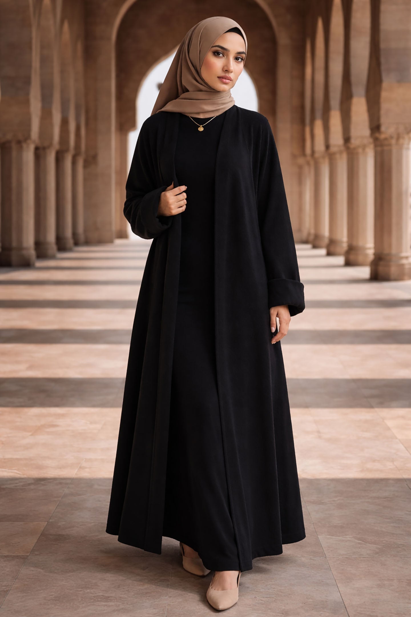 Black Long Wool Winter Cardigan