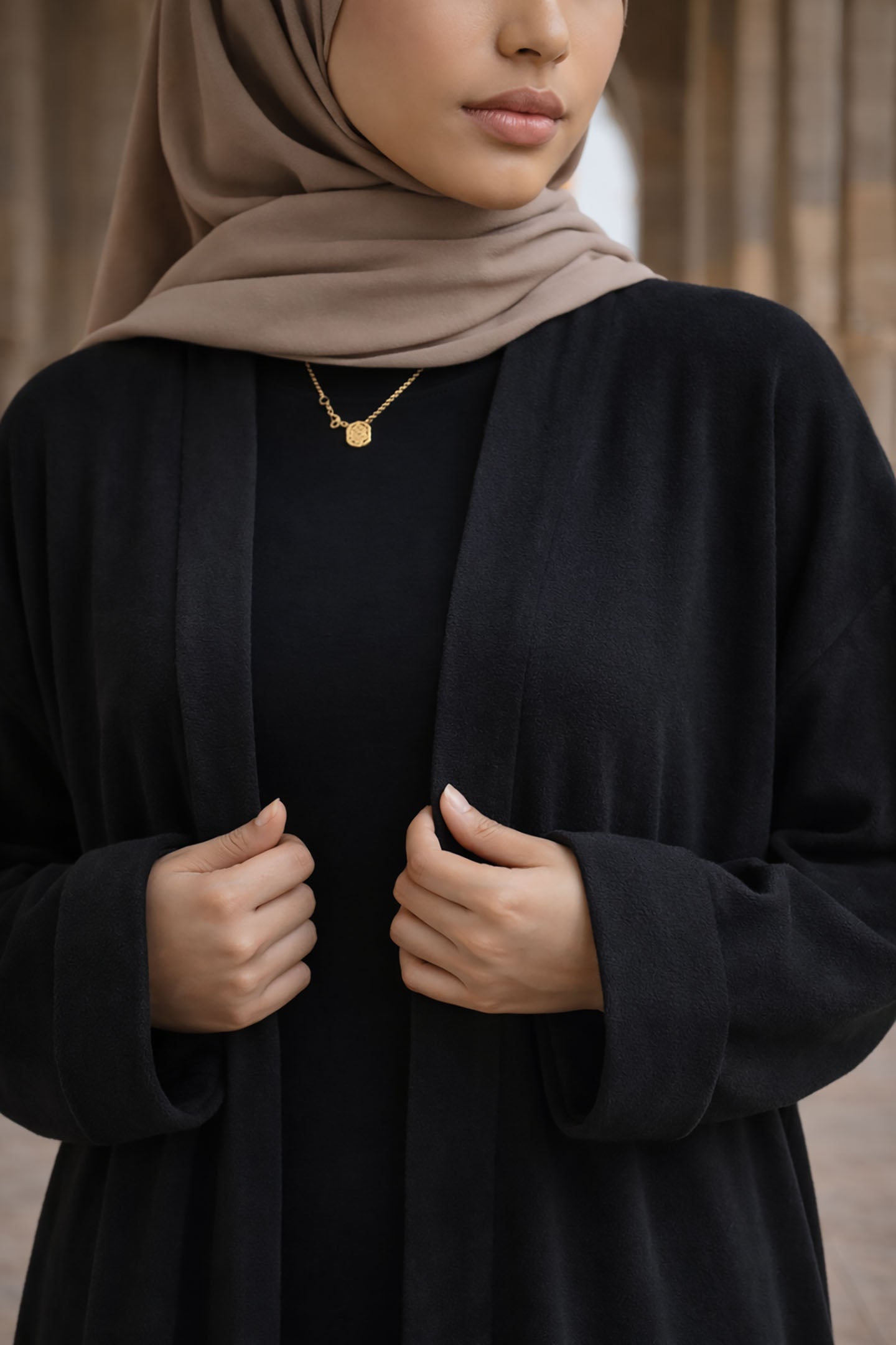 Black Long Wool Winter Cardigan