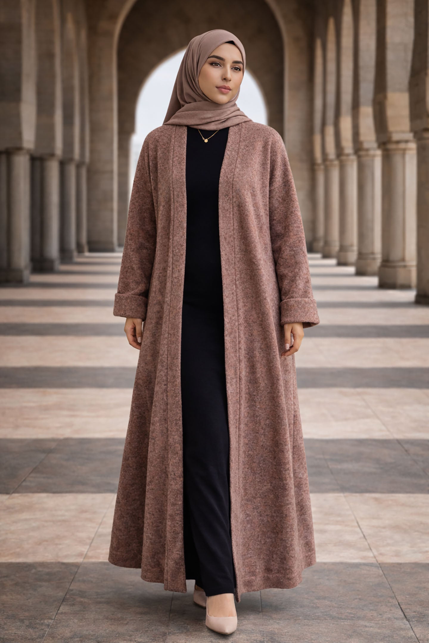 Rose Long Wool Winter Cardigan