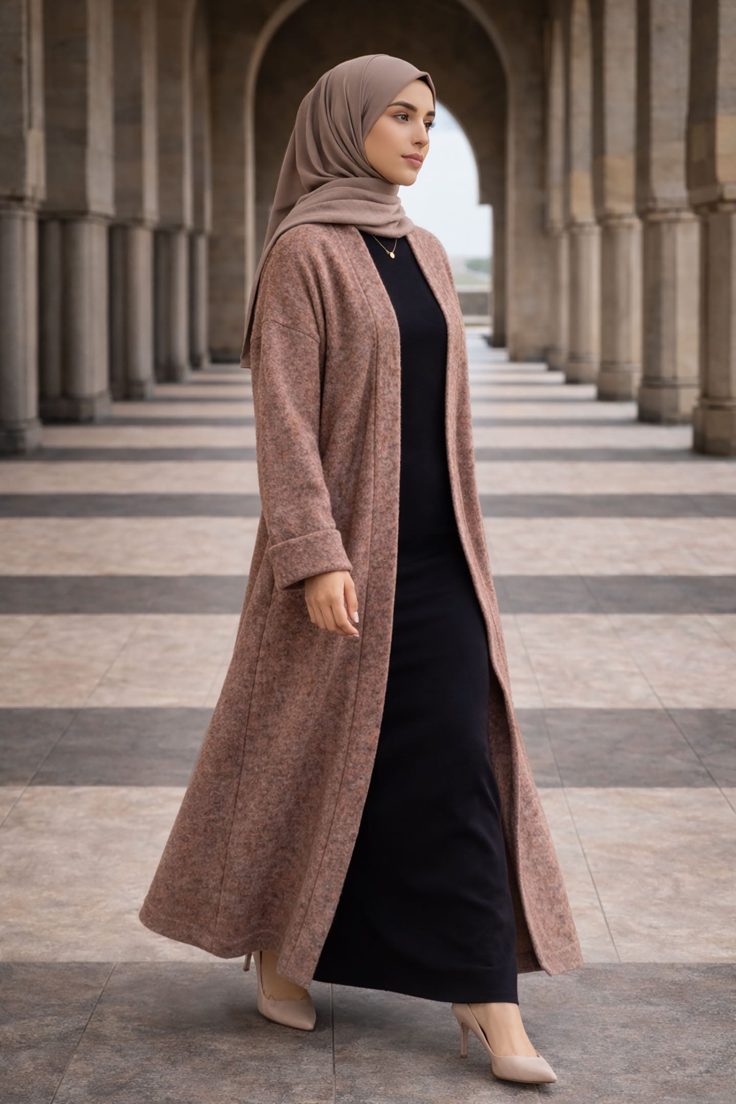 Rose Long Wool Winter Cardigan