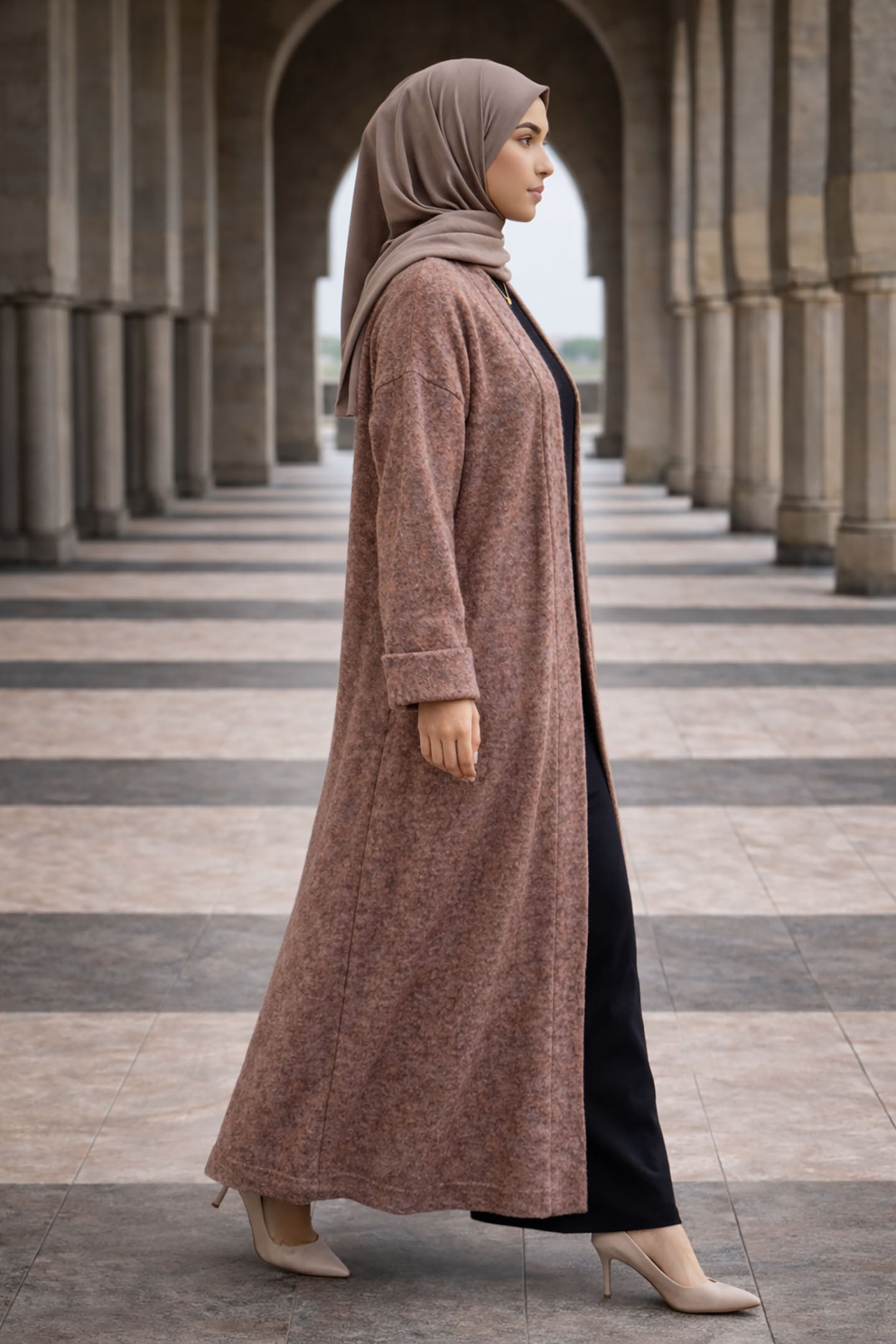 Rose Long Wool Winter Cardigan