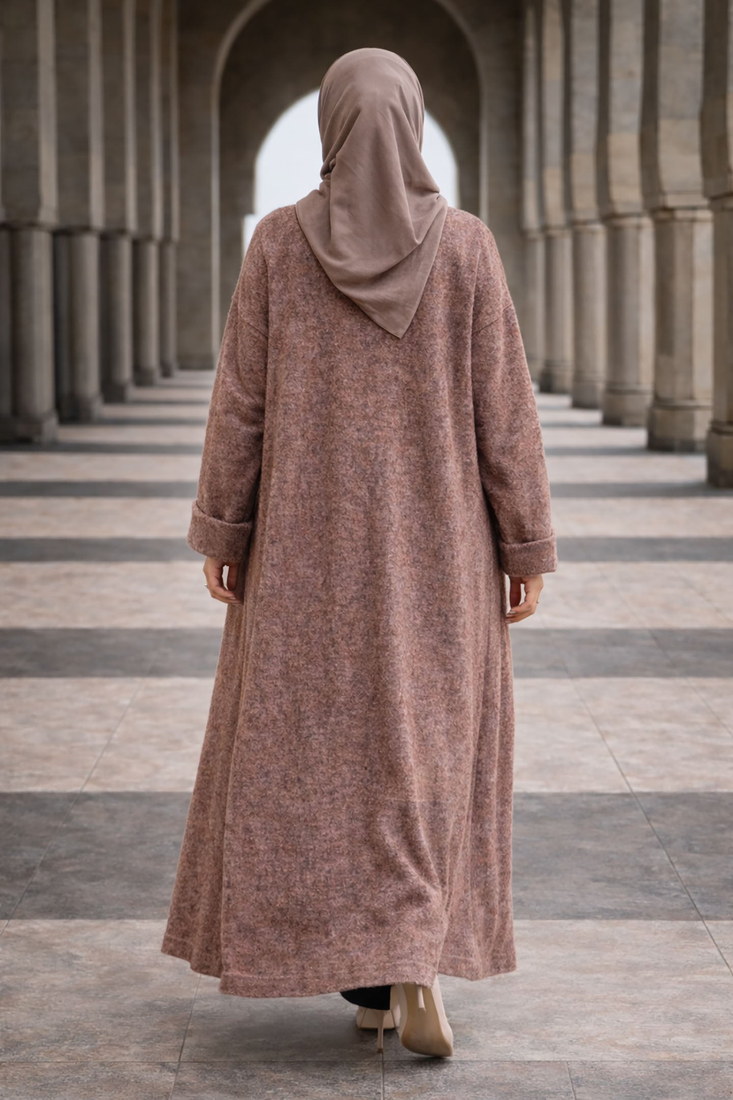 Rose Long Wool Winter Cardigan