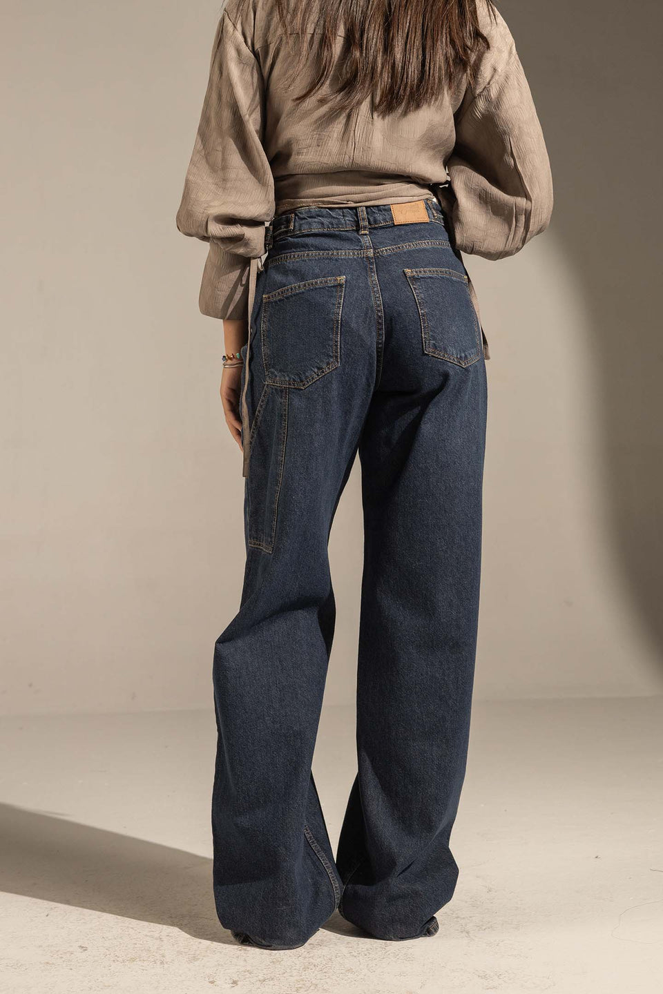 Dark Jeans High-Rise Wide-Leg Denim Jeans