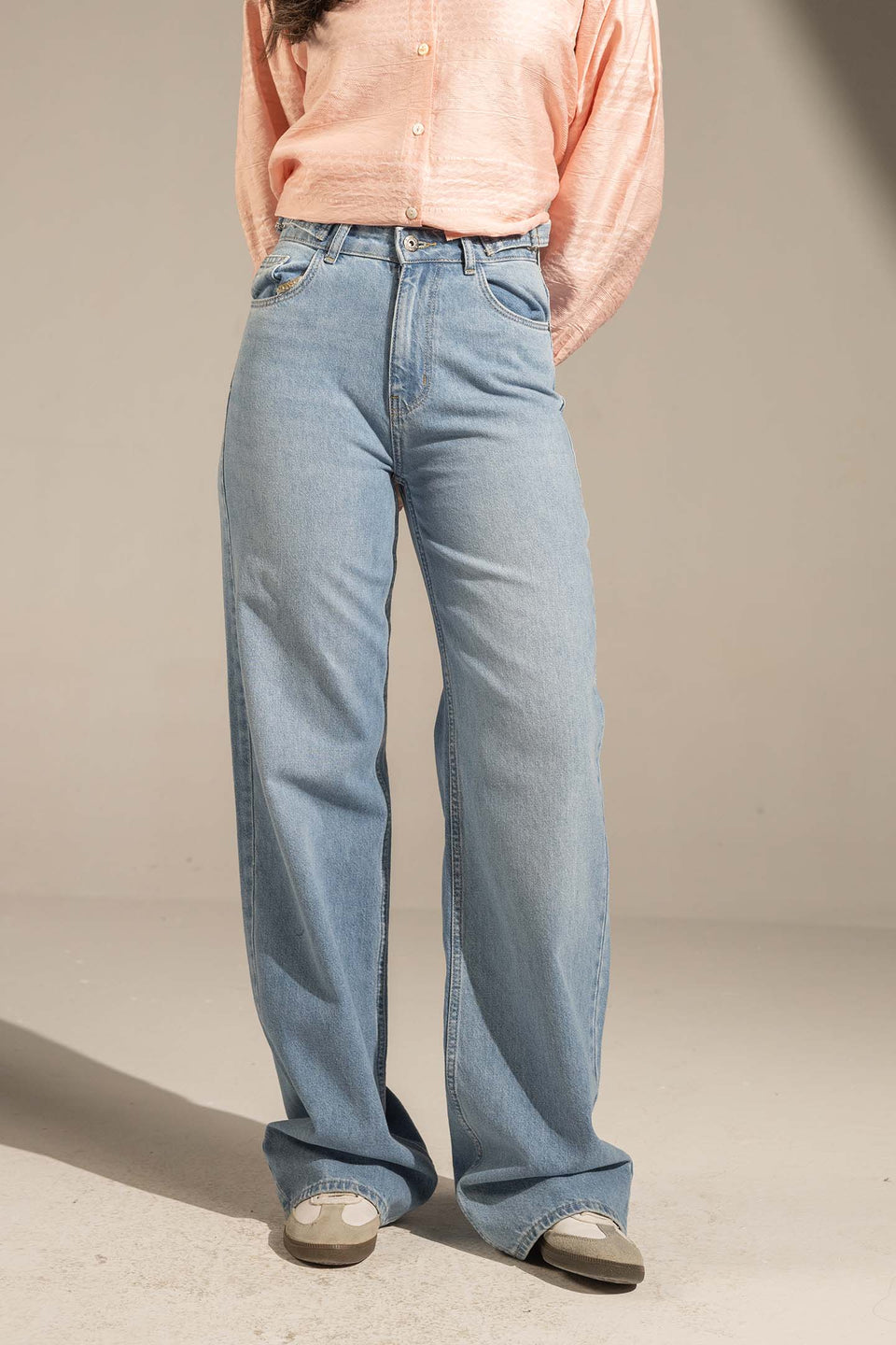 Light Jeans High-Rise Wide-Leg Denim Jeans