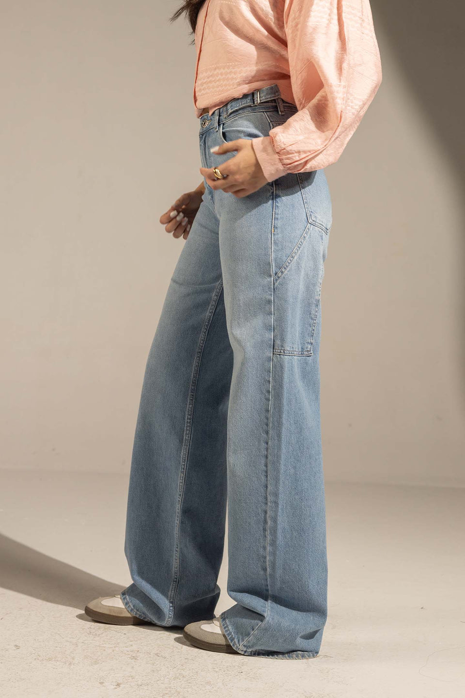 Light Jeans High-Rise Wide-Leg Denim Jeans