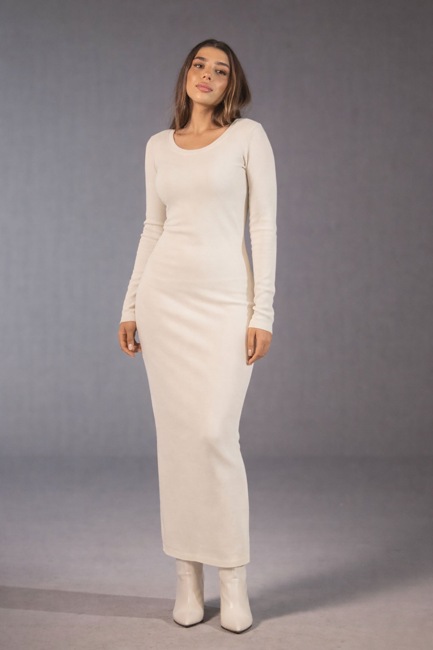 Off White Ripped Cotton Basic Dress – 2x2clothing