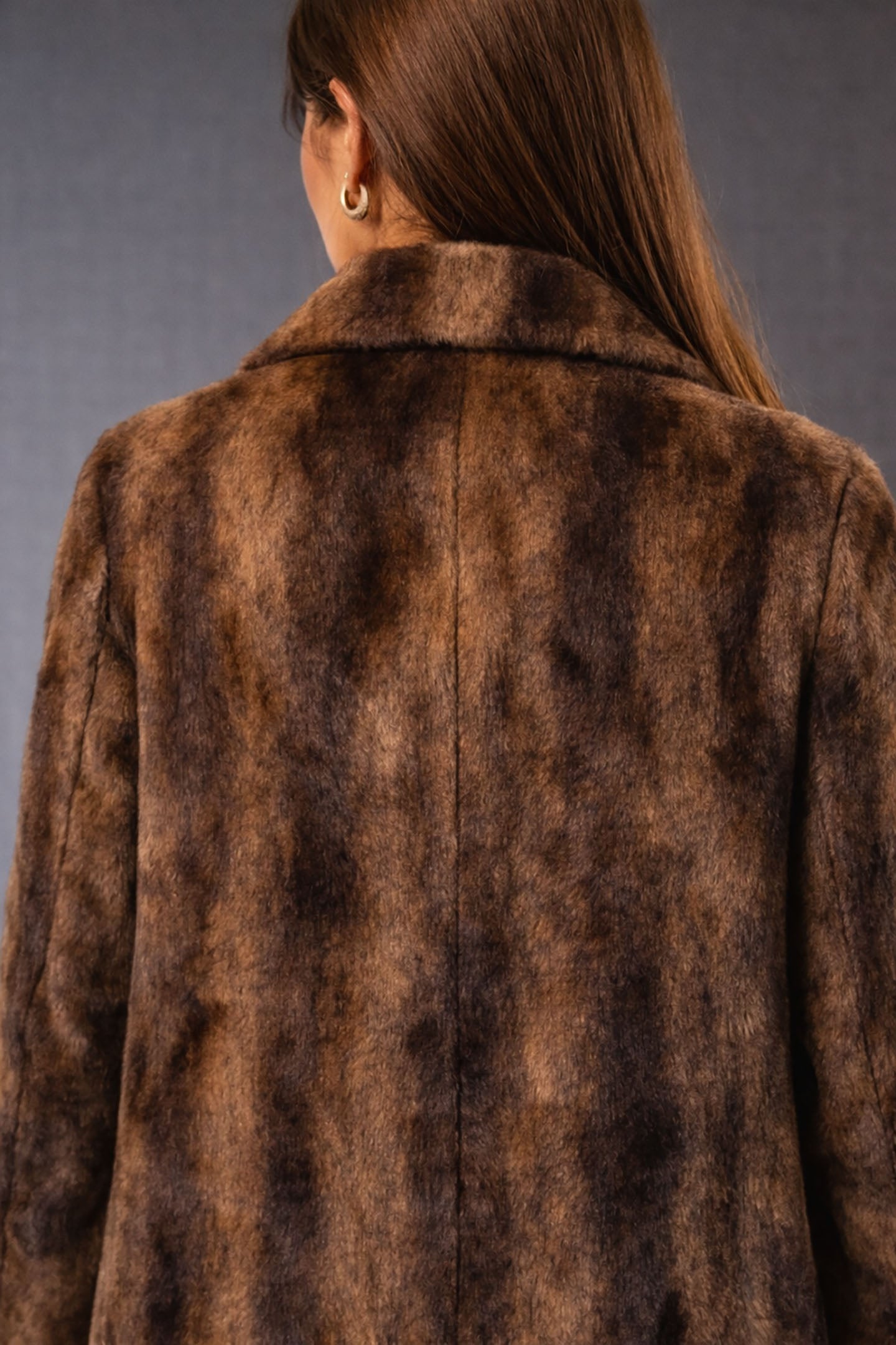 Leopard Print Faux Fur Jacket