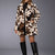 Fox Print Faux Fur Jacket