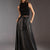 Black Faux Leather Elegant Flared Skirt