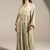 Olive Jacquard Tiered Maxi Dress with Tassel