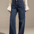 Dark Jeans High-Waist Wide-Leg Denim Jeans