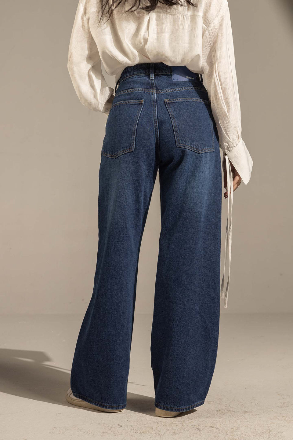 Dark Jeans High-Waist Wide-Leg Denim Jeans
