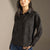Black Textured Stripe Button-Up Shirt
