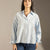 Blue Textured Stripe Button-Up Shirt