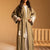 Olive Evening Beaded Sleeve Abaya