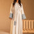 White Evening Beaded Sleeve Abaya