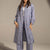 Blue Embroidered Relaxed Fit Kimono Set