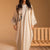 Off White Coin Tassel Embroidered Abaya