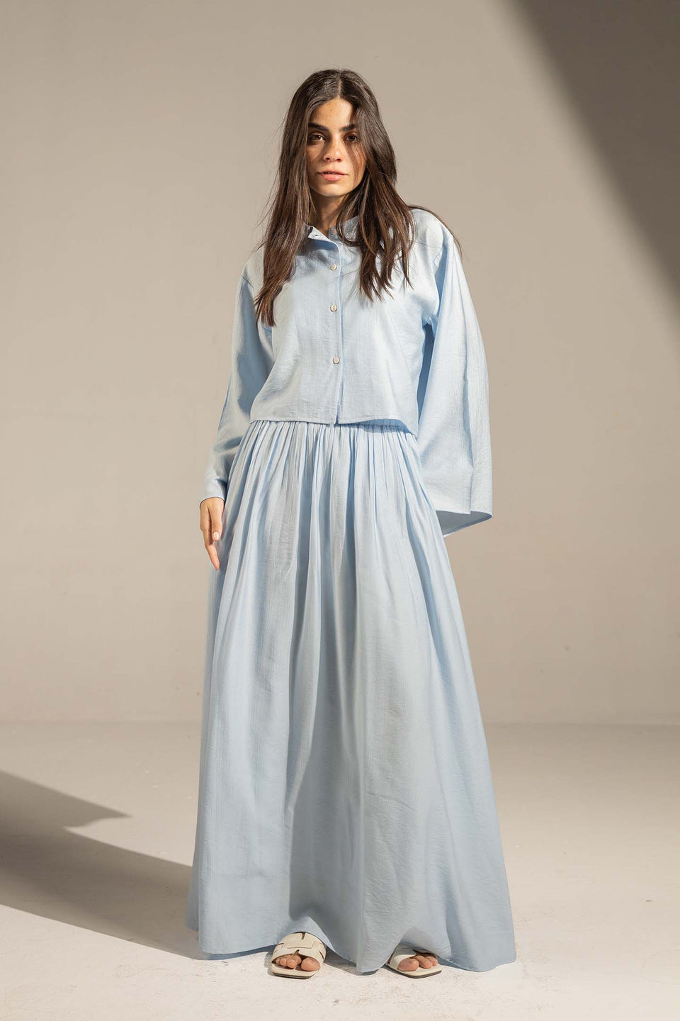 Blue Effortless Two-Piece Maxi Set