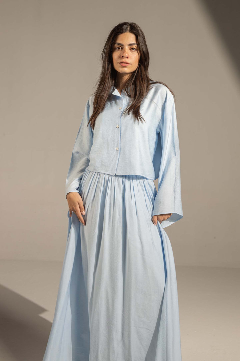 Blue Effortless Two-Piece Maxi Set