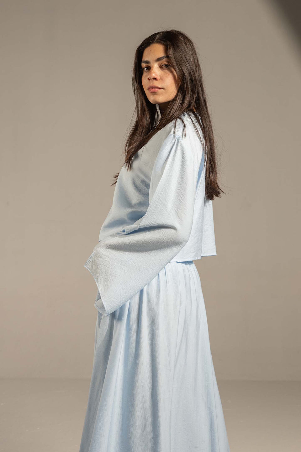 Blue Effortless Two-Piece Maxi Set