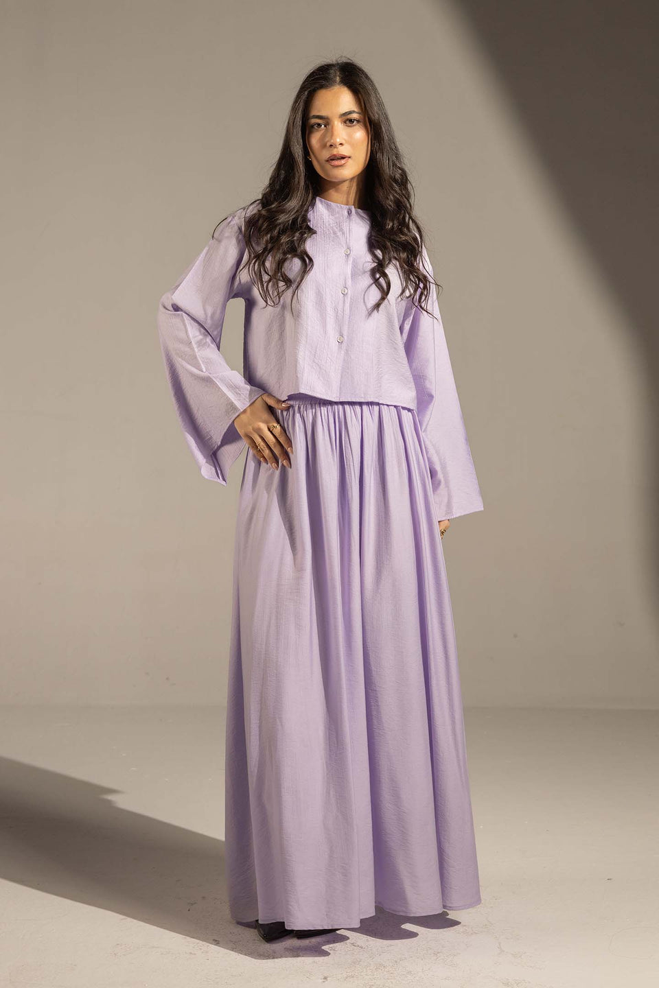 Purple Effortless Two-Piece Maxi Set