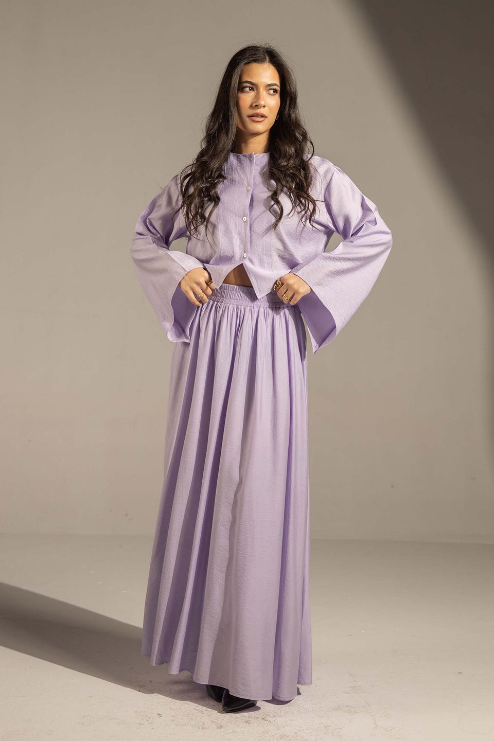 Purple Effortless Two-Piece Maxi Set