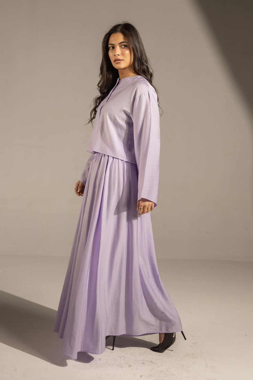 Purple Effortless Two-Piece Maxi Set