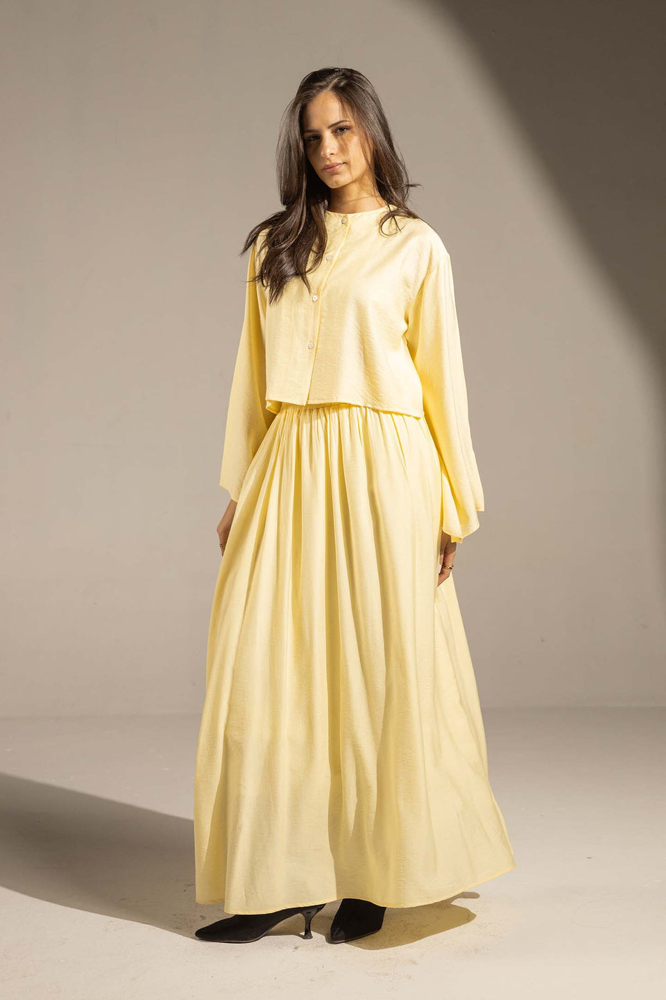 Yellow Effortless Two-Piece Maxi Set