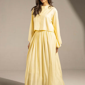 Yellow Effortless Two-Piece Maxi Set