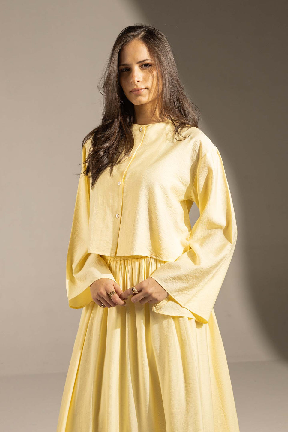 Yellow Effortless Two-Piece Maxi Set