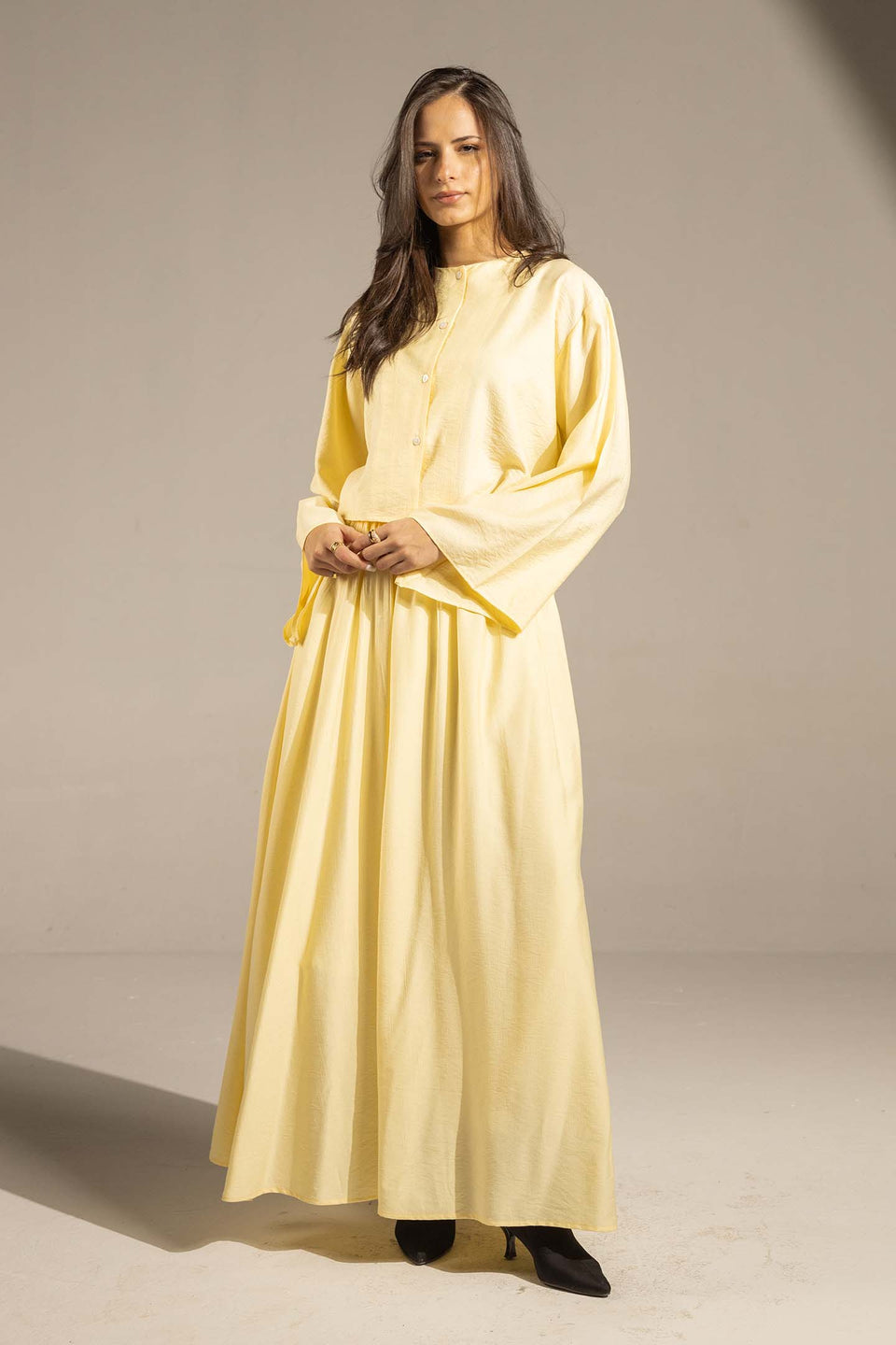 Yellow Effortless Two-Piece Maxi Set