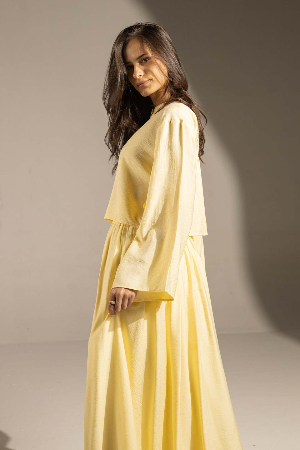 Yellow Effortless Two-Piece Maxi Set