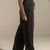 Black Relaxed Fit Wide-Leg Pants