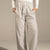 Light Grey Relaxed Fit Wide-Leg Pants