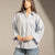 Blue Striped Oversized Wide-Sleeve Shirt