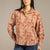 Brown Printed Relaxed Fit Button-Up Shirt