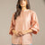 Rose Textured Puff Sleeve Button-Up Shirt