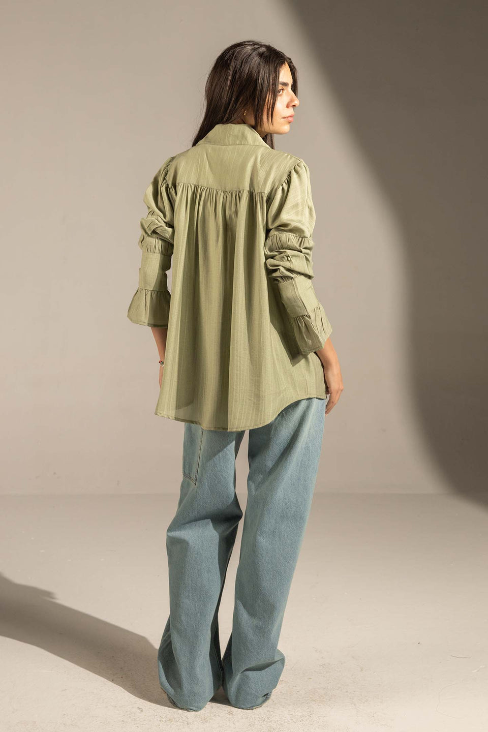 Bestag Pleated Relaxed Fit Shirt