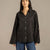 Black Flared Sleeve Oversized Linen Shirt