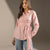 Rose Side Tie Wrap Button-Up Shirt